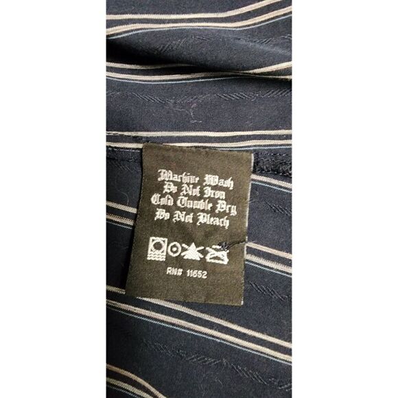 Mens Monarchy Button Down Embroidered Raw Hem Detail Size Small - Picture 8 of 9